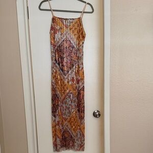 Zara Multicolor Geometric Maxi Dress